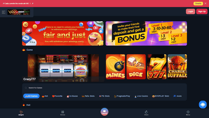 Análisis de la versión móvil y la aplicación de Bbrbet Casino